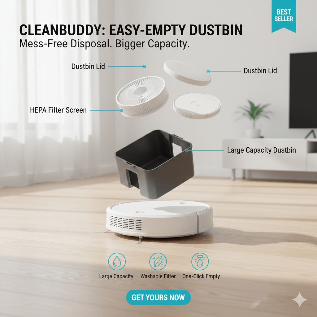 CleanBuddy™ 4-in-1 Smart Robot Vacuum & Mop