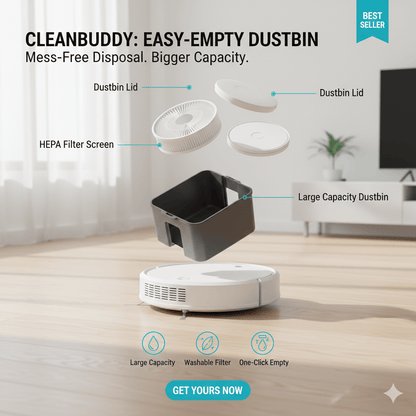 CleanBuddy™ 4-in-1 Smart Robot Vacuum & Mop
